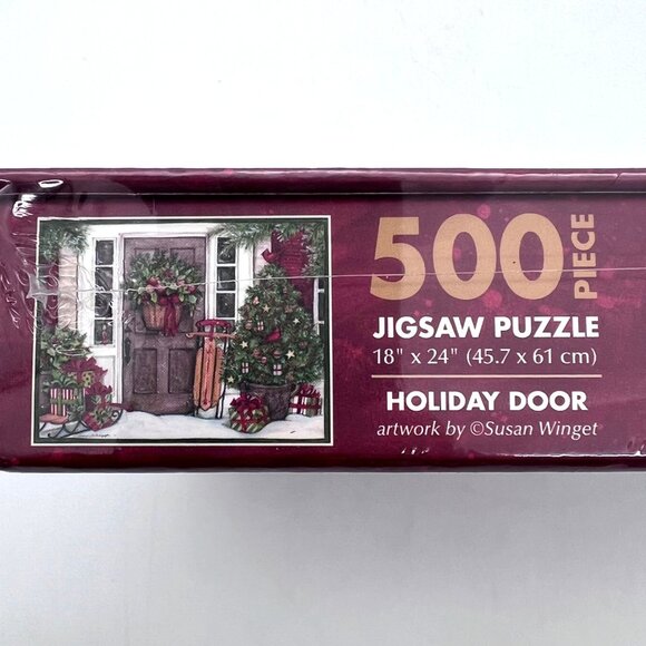 Lang "Holiday Door" 500 Piece Jigsaw Puzzle By Susan Winget Easel Style 18"x24" - Picture 6 of 12